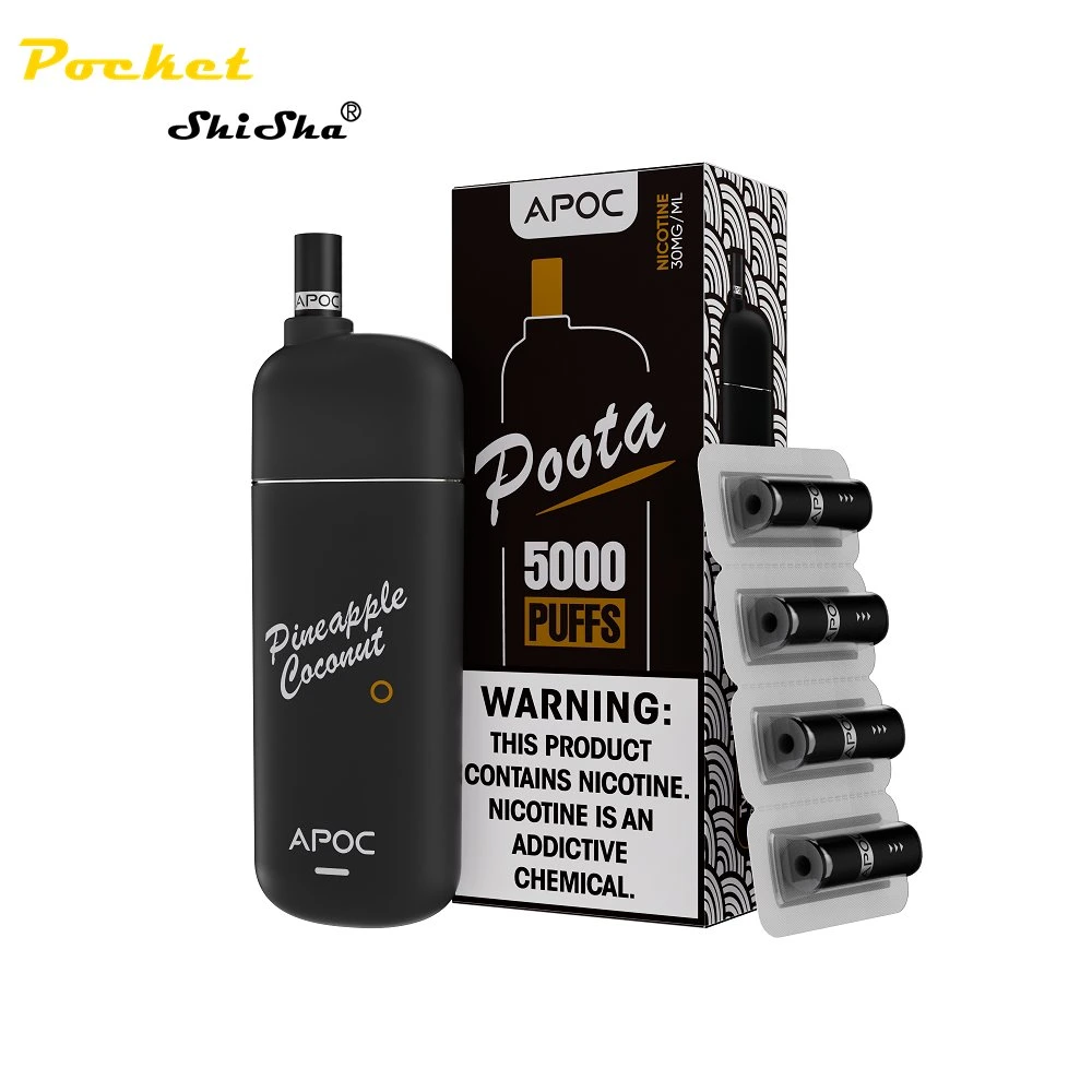 5000puffs Factory Price Directly 0 /2% / 5% Nicotine Salt Disposable Vape Apoc