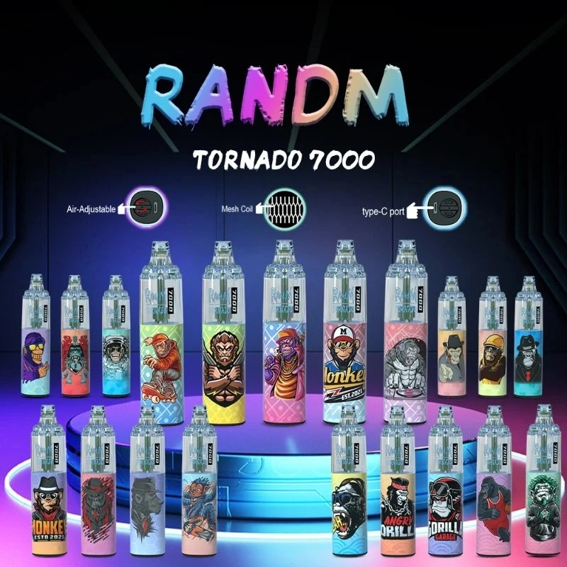 Hot Selling Disposable Randm Tornado 7000 Puffs 850mAh Battery E-Cigarette Vape Pen Device Pod