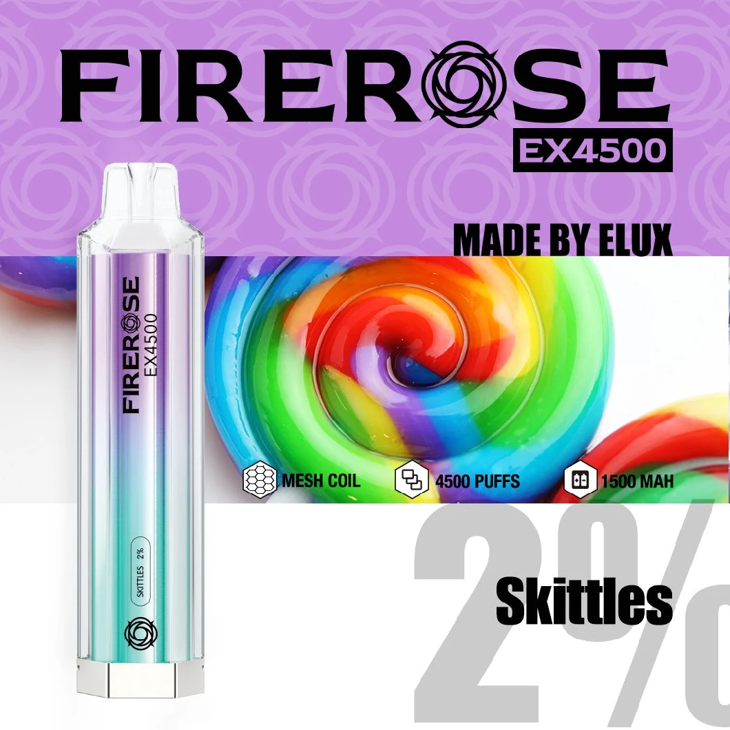 New Coming Disposable Vape Pod Firerose Ex 4500puffs Mesh Coil Fume Elf Bang 3500puffs 4000puffs Wape Vape