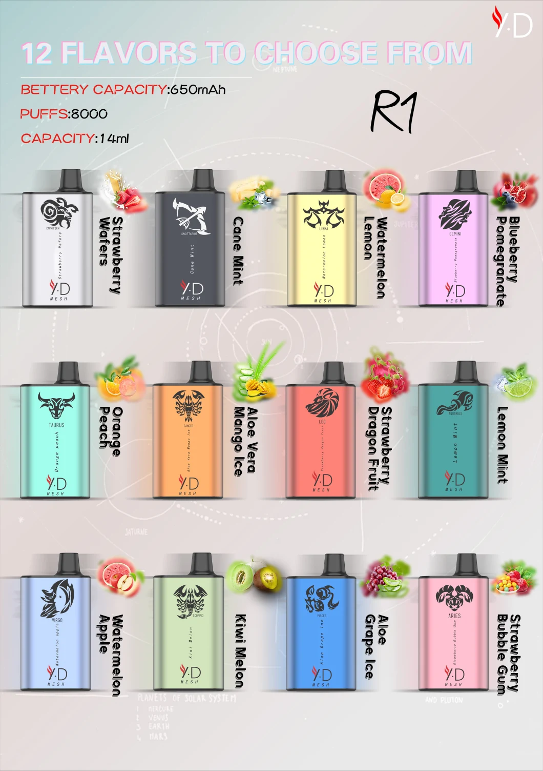 Yd E Vape OEM Sales China Factory Make The Best Design 8000puffs Disposable Vape