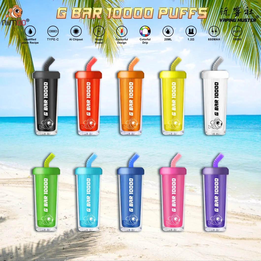 Niimoo 2022 Hotsale G Bar 10000puffs Plus OEM ODM Available Disposable Vape Pen Mesh Coil Ecigs