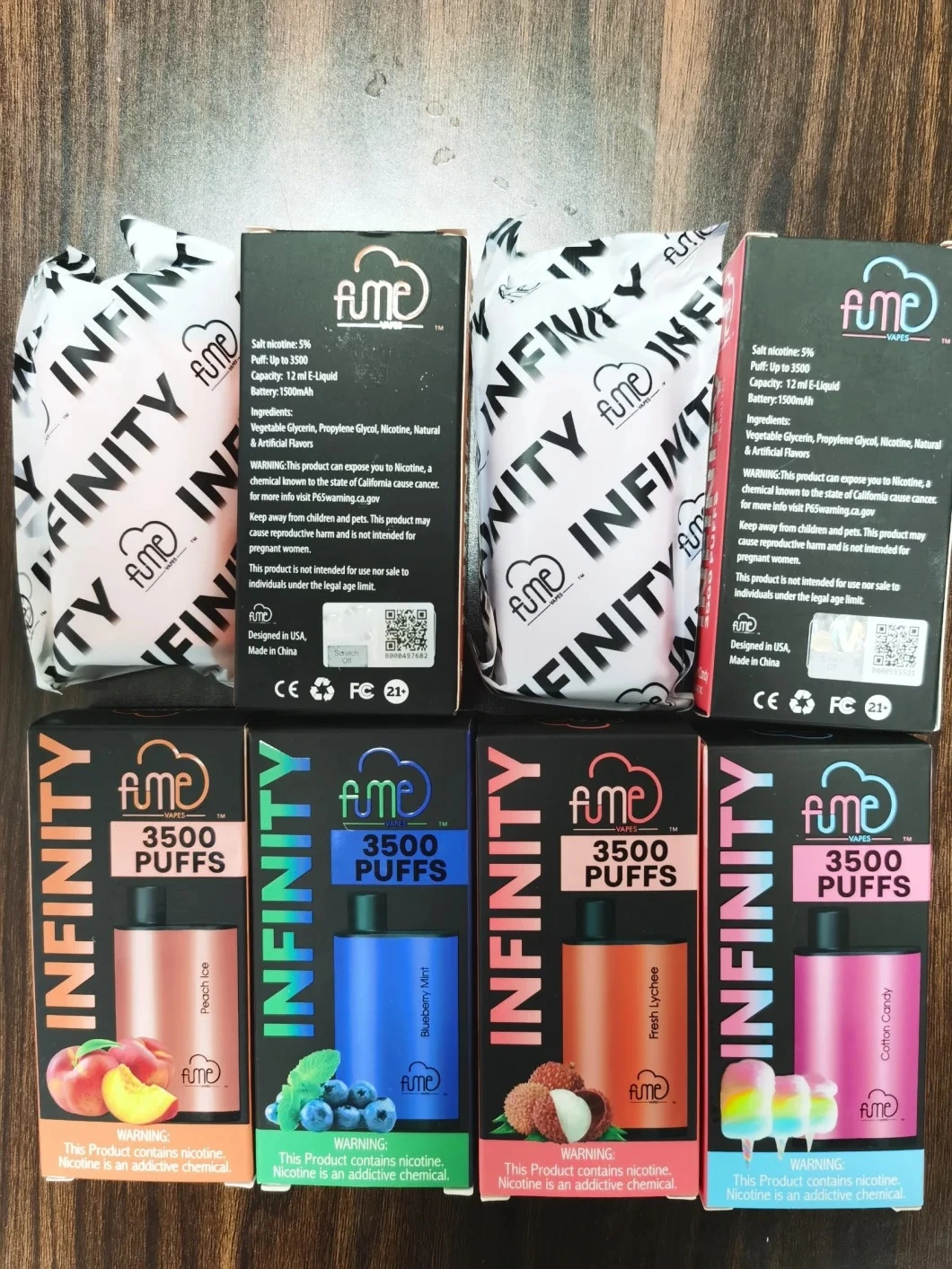 Hot Selling Disposable Vape Box Fume Infinity 3500puffs Small Quantity Stock Available