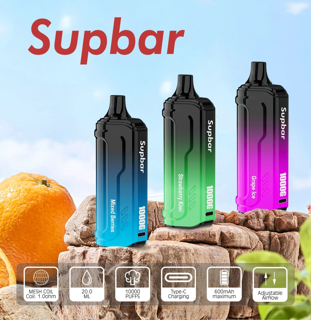 Supbar Disposable Wholesale Ebay Electronic 10000puffs Elf Waka Electronic Cigarette Geek Diffuser Pen Melatonin Vape Grape Ice